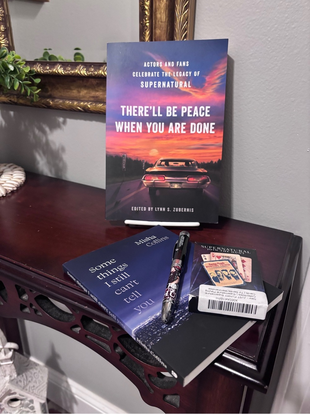 Supernatural Series 2 books and a deck of Cards